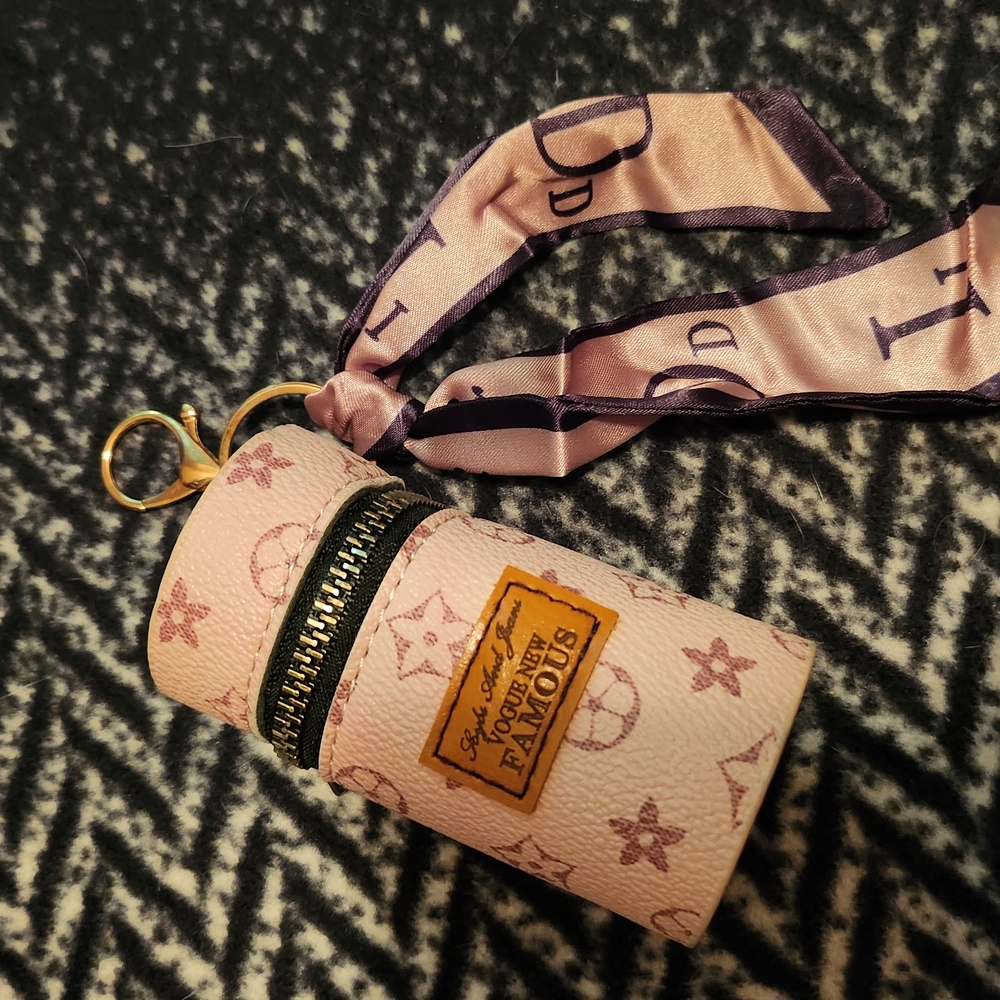 Pink Patterned Wristlet Keychain - Picture 5 of 6